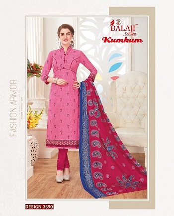 Balaji Cotton Kumkum Vol 19 Cotton Printed Dress Material Wholesale Catalog